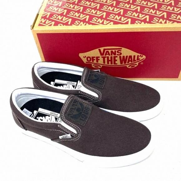 VANS BMX Slip On Shoe x Dakota Roche Women Size VN0005V1NWH Brown Canvas Casual - Picture 2 of 13